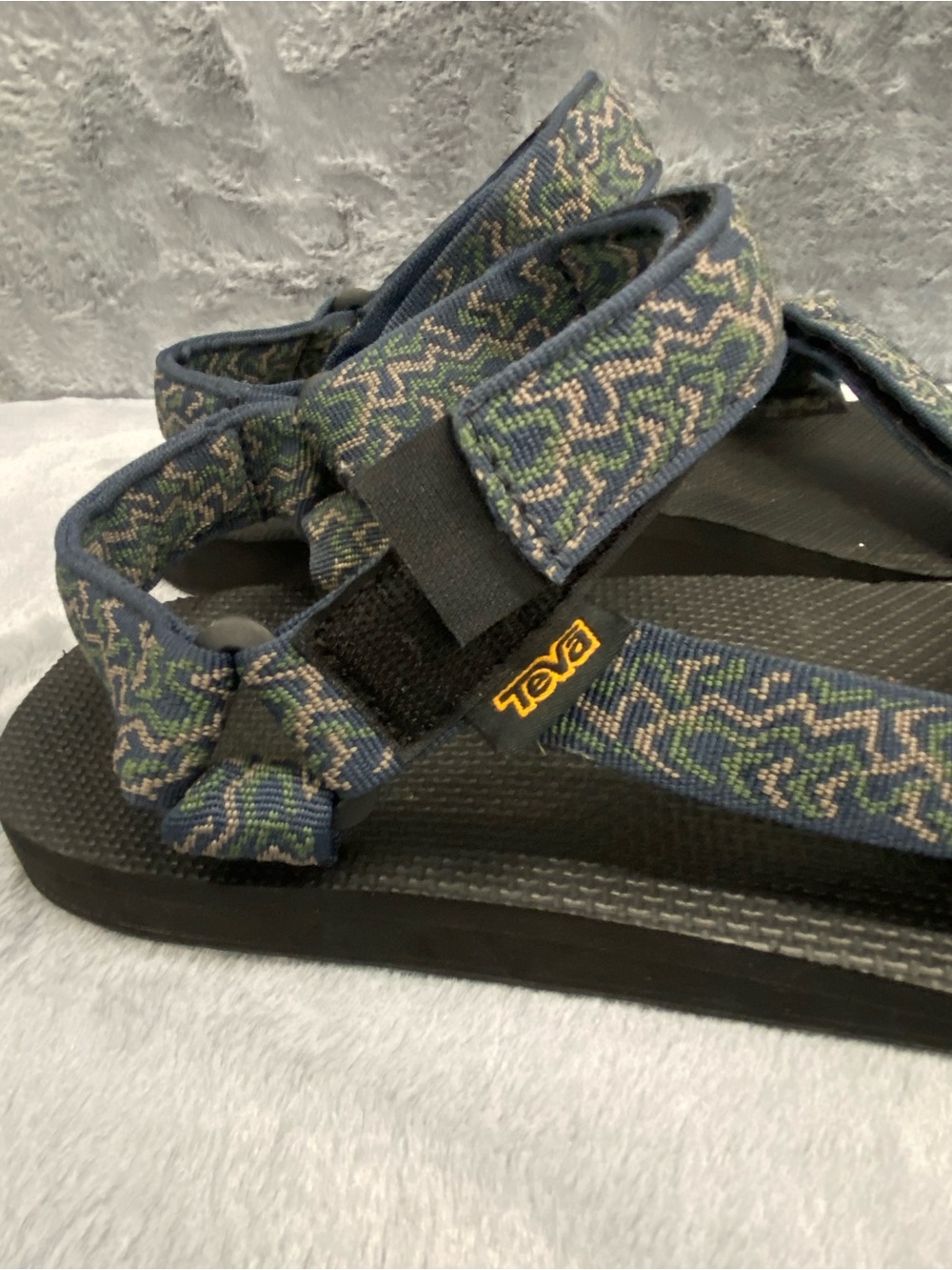 Teva Sport Sandals Mens 13 Black Green Geometric - Picture 8 of 10